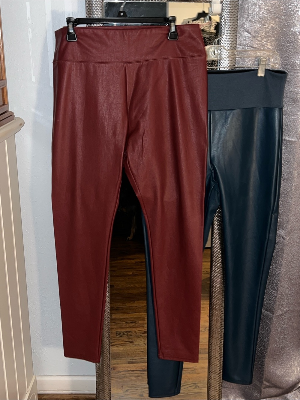 Assets by Spanx Faux Leather Leggings + bonus pair of Wild Fable Leggings